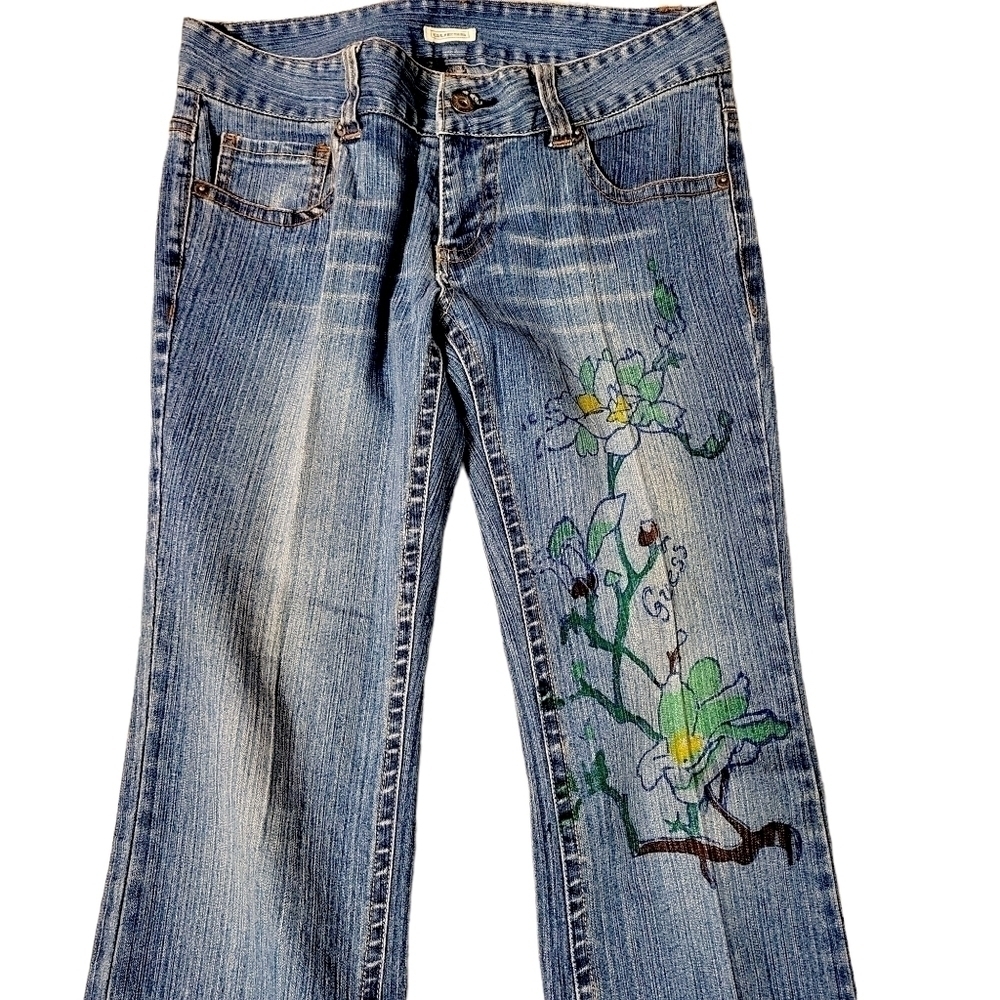 Guess Y2K Painted Flower Bootcut Jeans